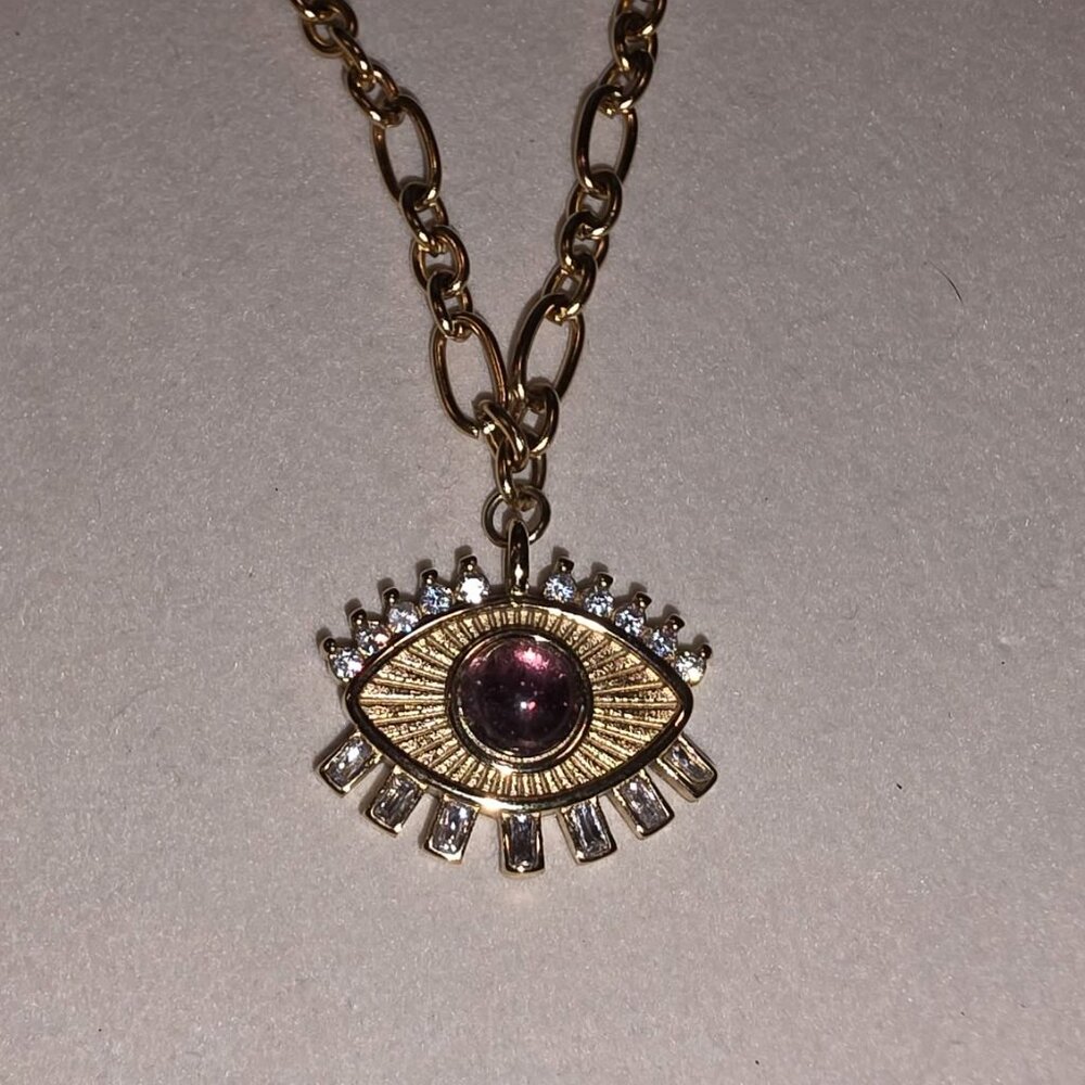 Evil Eye Layered Necklace - Picture 4 of 6